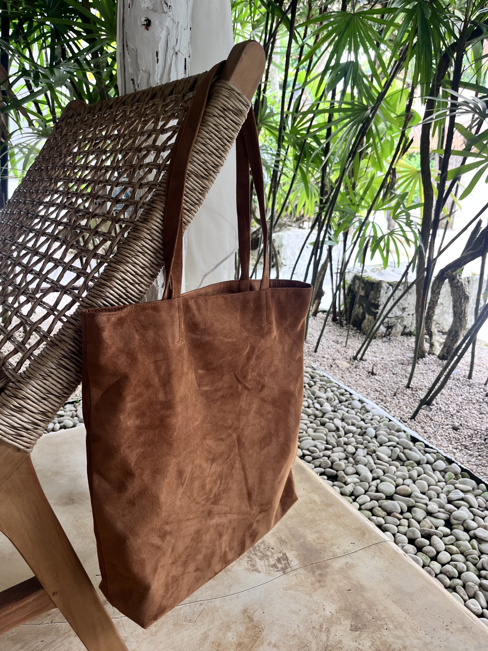 Encoded totebag cognac - Billede 3