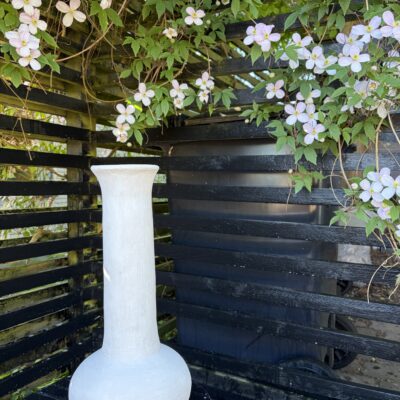 Encoded vase 41cm beige